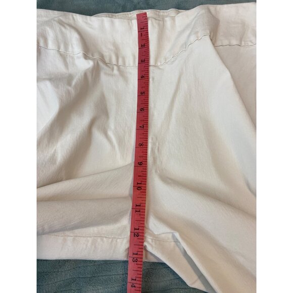Larry Levine Womens Ankle Pants 18W White Straight-Leg Minimalist Preppy - Picture 8 of 8